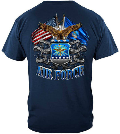 Double Flag Air Force Eagle: Proudly printed in the USA
100% satisfaction guaranteed
High definition print
In business since 