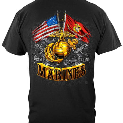 Double Flag Globe Marine Corps