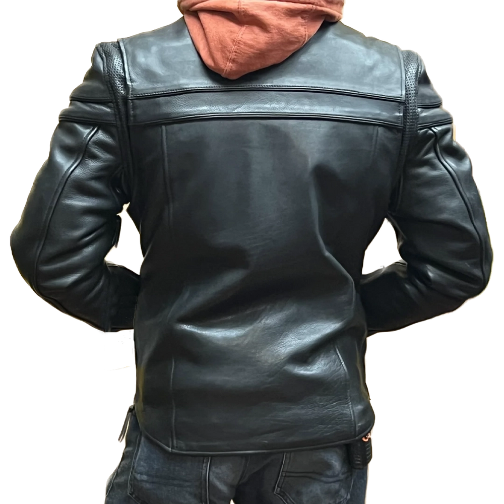 Men's Top Gun Leather Jacket Back View  by Eagle Leather