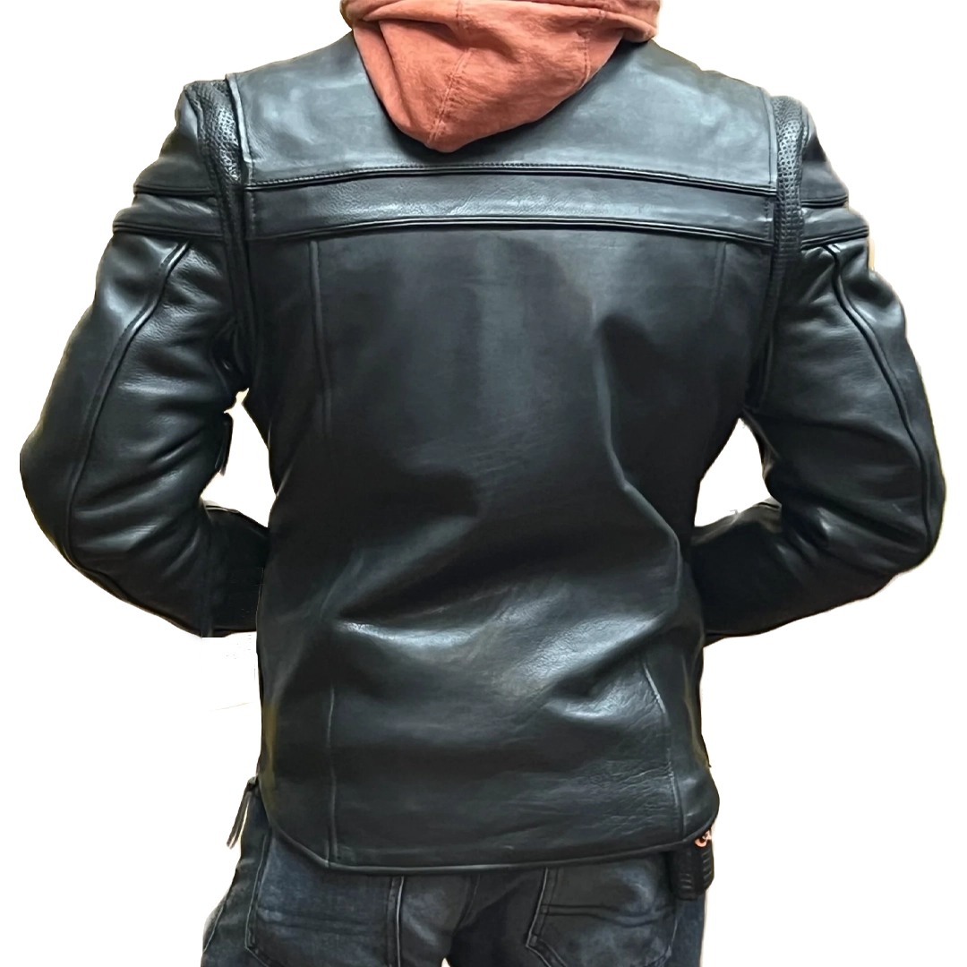 Men's Top Gun Jacket: Eagle Leather's Top Gun leather jacket has a modern, no-nonsense look with out sacrificing your protect