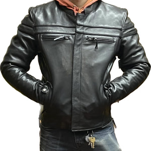Men's Top Gun Jacket: Eagle Leather's Top Gun leather jacket has a modern, no-nonsense look with out sacrificing your protect