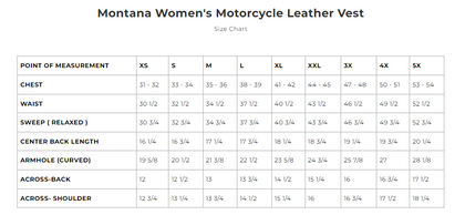 Ladies Montana Zip Front Crop Vest: The Montana is a western style motorcycle vest crafted from Cowhide