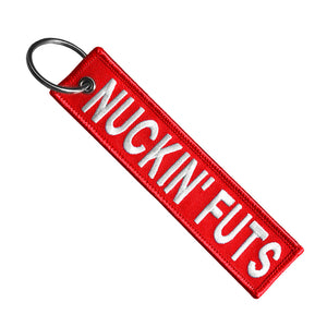 Motorcycle Key Chain - Nuckin Futs Red: Dimensions: 4