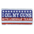 I Oil My Guns Patch: 4 inches x 2 inch
Heat sealed backing, recommend to sew on leather
