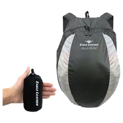 Eagle Leather Packable Backpack: A backpack large enough to fit a full face helmet that packs up to fit in your hand