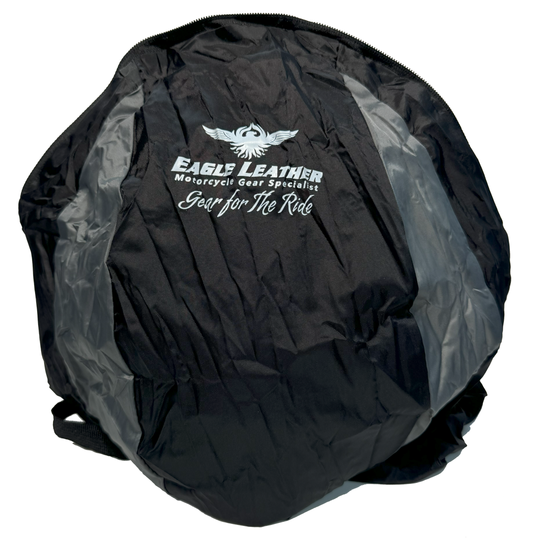 Eagle Leather Packable Backpack: A backpack large enough to fit a full face helmet that packs up to fit in your hand