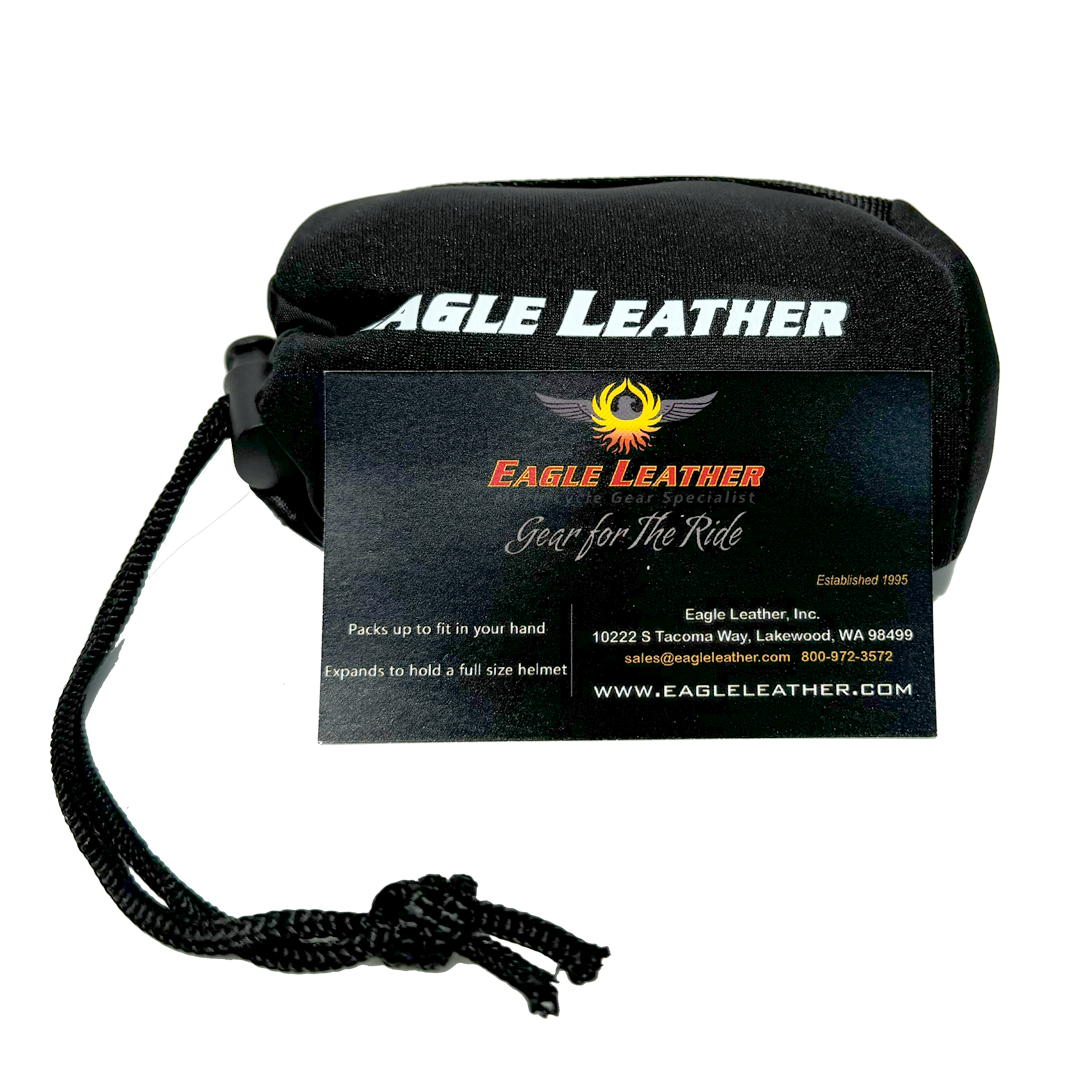 Eagle Leather Packable Backpack: A backpack large enough to fit a full face helmet that packs up to fit in your hand