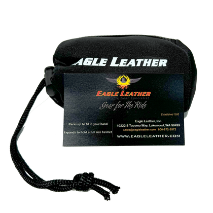 Eagle Leather Packable Backpack: A backpack large enough to fit a full face helmet that packs up to fit in your hand