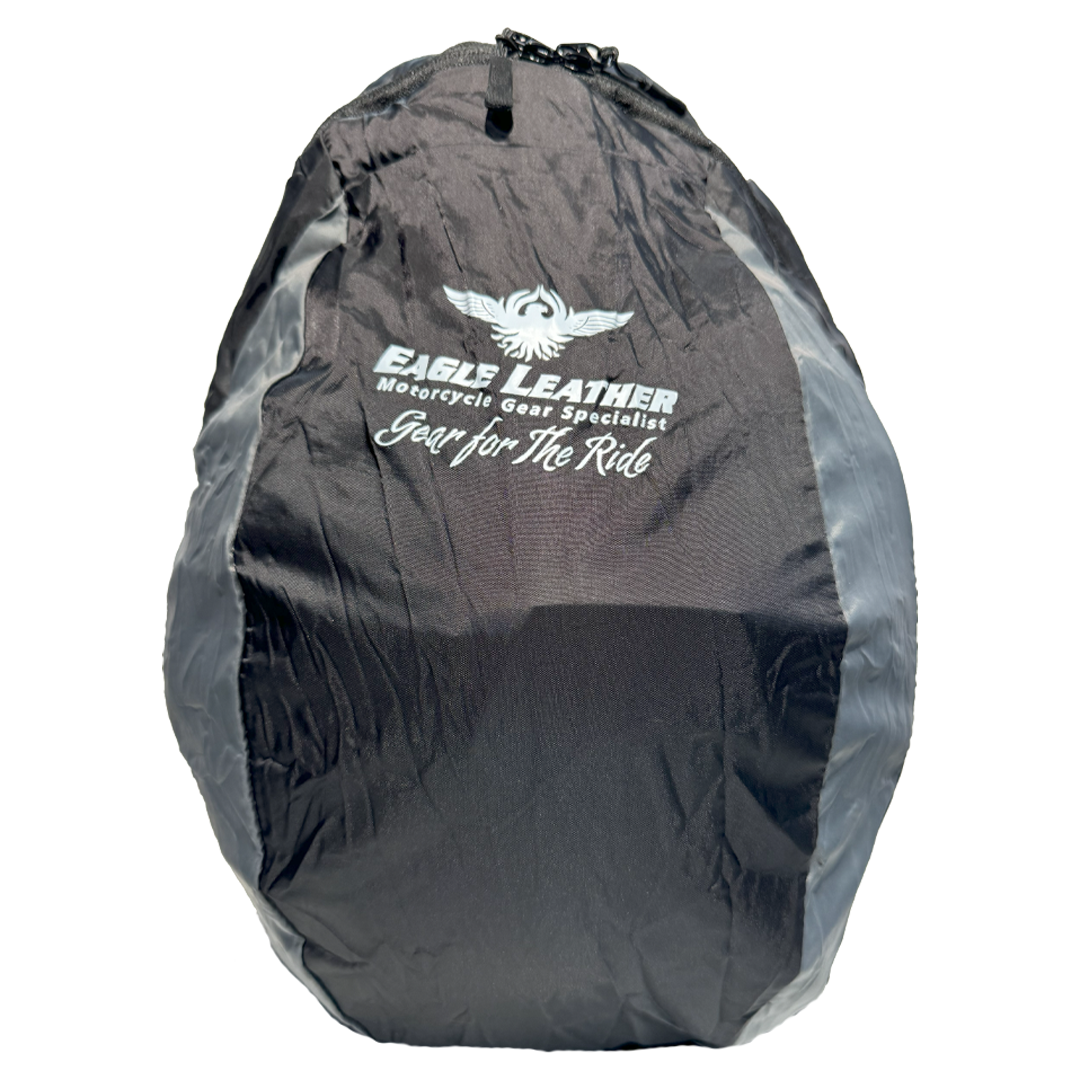 Eagle Leather Packable Backpack: A backpack large enough to fit a full face helmet that packs up to fit in your hand
