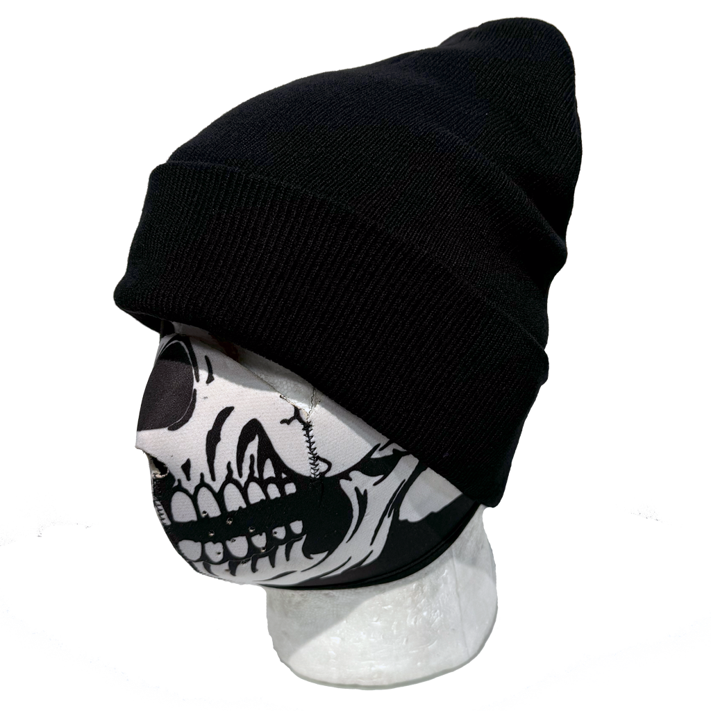 Plain Knit Beanie Black