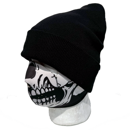 Plain Knit Beanie Black