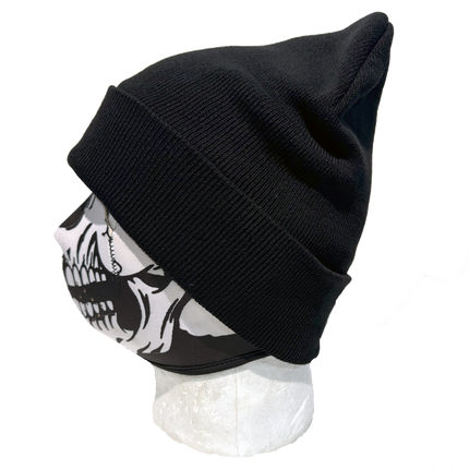 Plain Knit Beanie Black