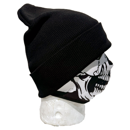 Plain Knit Beanie Black