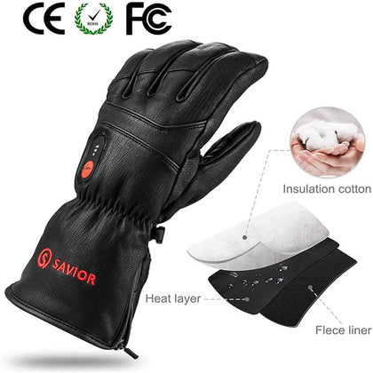 Savior Winter Heated Leather Gloves 7.4v: Features of Savior Heating Gloves:High-Quality Material:


All Leather Construction