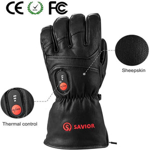 Savior Winter Heated Leather Gloves 7.4v: Features of Savior Heating Gloves:High-Quality Material:


All Leather Construction