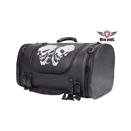 PVC Small SissyBar Trunk Bag With Skull