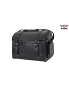 Black PVC Trunk Bag SB90: Made from durable PVC
Mounts to rack by Velcro strap and D-rings
Motorcycle rack can slide into fla