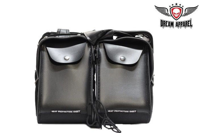 PVC Saddlebag With Studs 4065