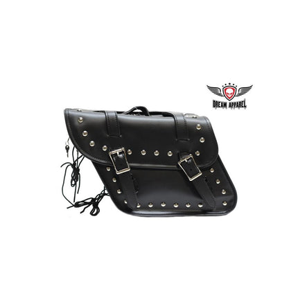 PVC Saddlebag With Studs Black 4056PV