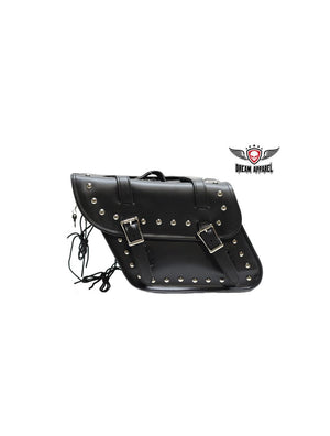 PVC Saddlebag With Studs Black 4056PV: Dimensions - 12" x 6" x 8