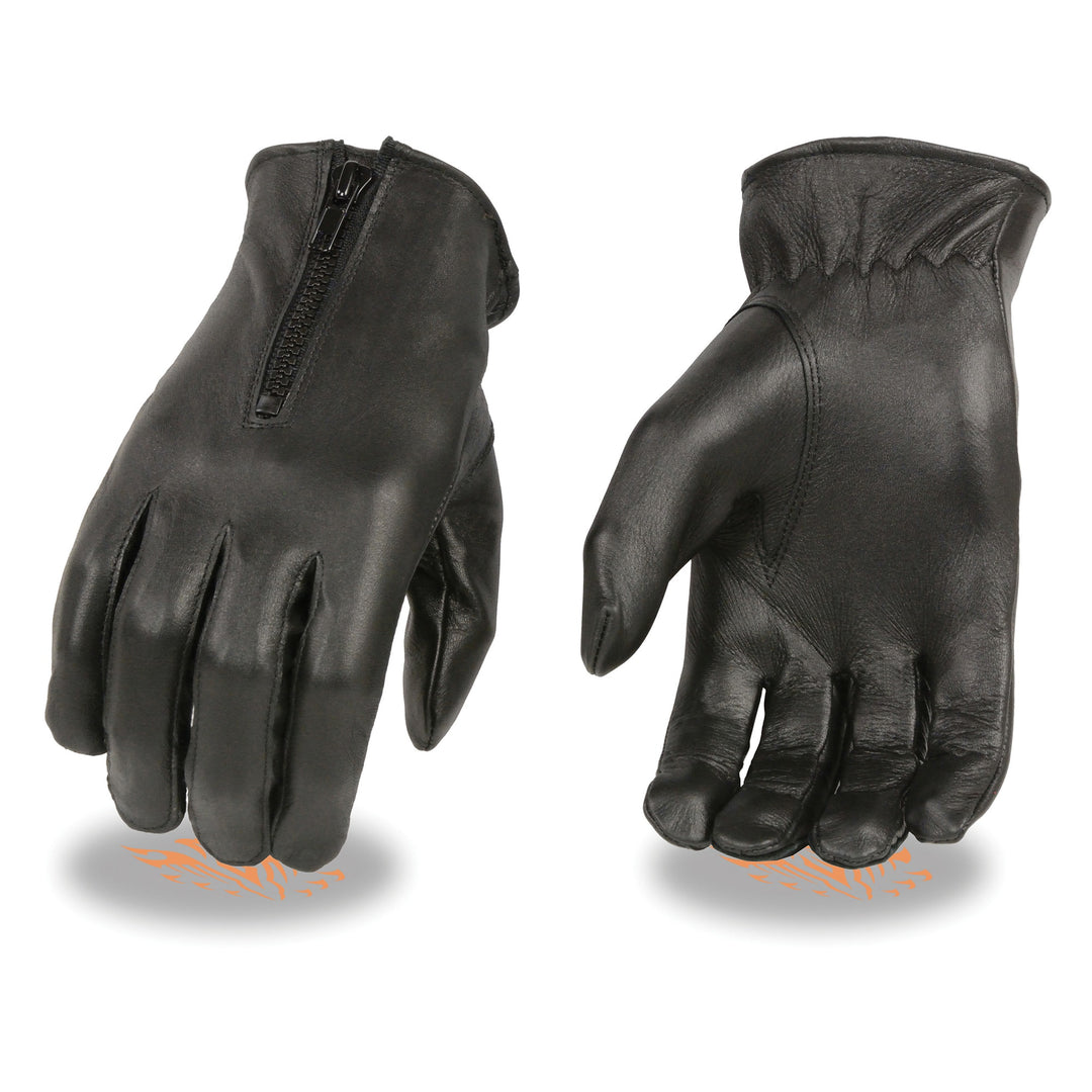 Ladies Short Zipper Gloves
