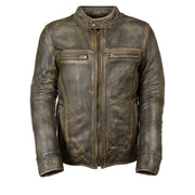 Men's Euro-collar Jacket Distressed: Features:

Premium Cowhide 1