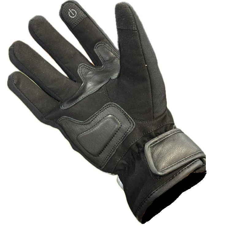 Eagle Leather Insulated Soft Water-Resistant Gloves in black, palm and adjustable wrist strap view