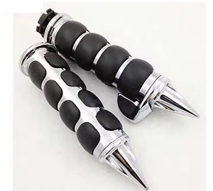 Eyeso Grips - Spiked With Assist: Fits 1" Handlebars with dual cable throttles 
Available in black or chrome 
Does NOT fit: 
