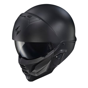 Scorpion EXO Covert 2 Solid: The new Covert 2 Model is a 2-piece open-face helmet that includes a removable mask for style
