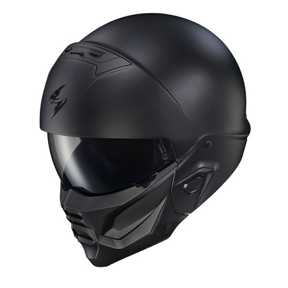 Scorpion EXO Covert 2 Solid: The new Covert 2 Model is a 2-piece open-face helmet that includes a removable mask for style