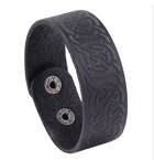 Retro Distressed Cowhide Bracelet Celtic Knots: Adjustable with two sizes, 7