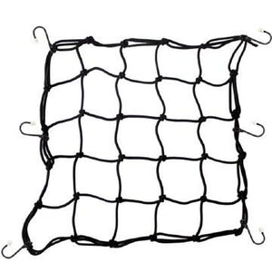 Motorcycle Cargo Net: A cargo net that is 15" x 15" with 6 hooks