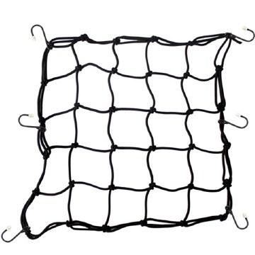 Motorcycle Cargo Net: A cargo net that is 15" x 15" with 6 hooks