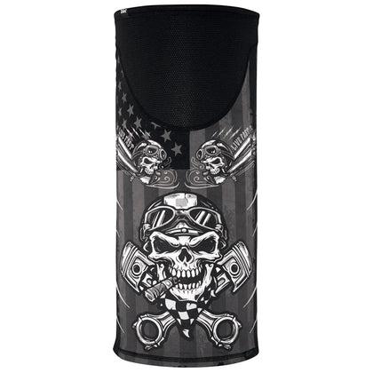 Motley Tube BIker Skull: The ZANheadgear® SportFlex® Series Windproof Tube is a versatile all-in-one headgear item constructe
