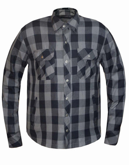 Men's Riding Flannel: Mens Black and Gray Flannel Shirt 
2 exterior chest pockets
2 exterior hand warmer pockets
2 interior c