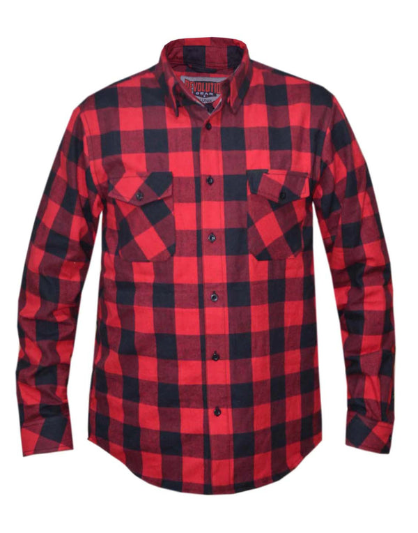 Men's Flannel Red / Black: Men's Flannel Red / Black