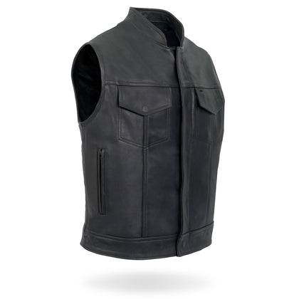 USA Made Chaos Vest: • Made in the USA• Made from Premium Naked Cowhide Leather• Fully Lined• Full Zipper &amp; Snap Front • 
