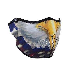 Neoprene Half Mask Eagle: The ZANHeadgear® Neoprene Half Face Mask features full coverage of the nose, chin, and cheeks with 