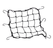Stretch Cargo Net: This 13" x 13" multihook cargo net features metal hooks with rubber tips