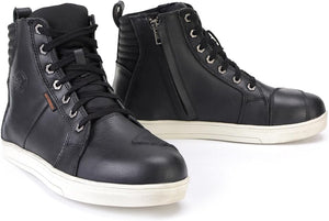 Men's Stance Riding Shoe: Milwaukee Leather MBM9114 Men's Black Waterproof Leather Street Riding Shoes with Shift Protection 