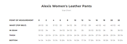 Eagle Alexis Ladies Pant: Alexis - Women's Motorcycle Leather Pants
Features:

1