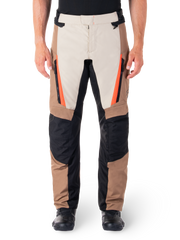 Alpinestars ST-1 Waterproof Pants, Khaki / Sand with Black and Red Fluo, front view