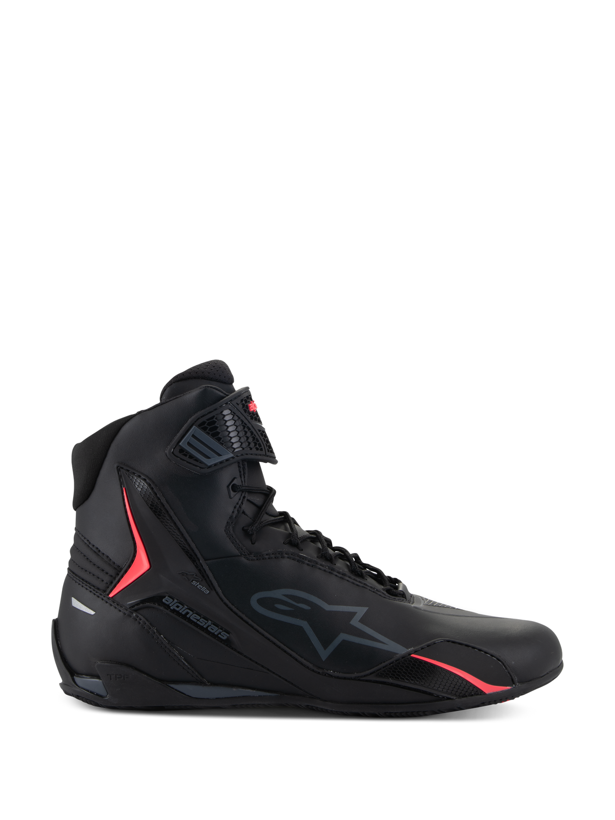 Alpinestars Stella Faster-4 Shoes, Black / Diva Pink, outer side view