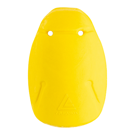 Armanox Ballistix Contoured Shoulder Protector 401 in Yellow, contoured face view