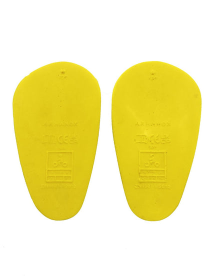 Pair of Armanox Ballistix 501 CE Level 2 hip protectors, rear certification view