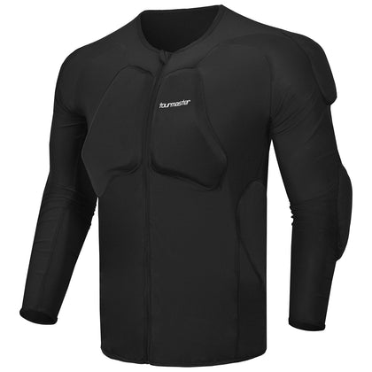 Tourmaster Armanox CE Body Protector front view with chest, shoulder and elbow armor