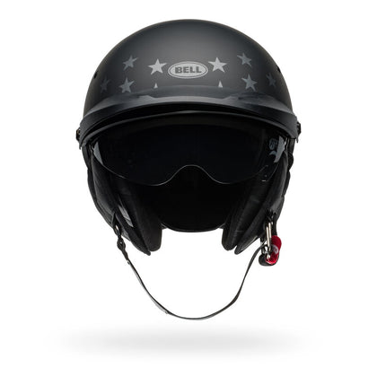 Bell Pit Boss Banner Graphic: Although it may look unassuming, the Pit Boss is anything but a rudimentary cruiser helmet