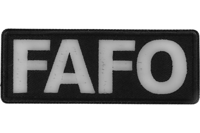 FAFO Patch Black and White embroidered product photo
