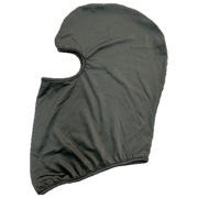 Black motorcycle balaclava face mask for riding, providing full head and neck coverage.