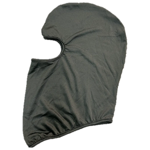 Black motorcycle balaclava face mask for riding, providing full head and neck coverage.